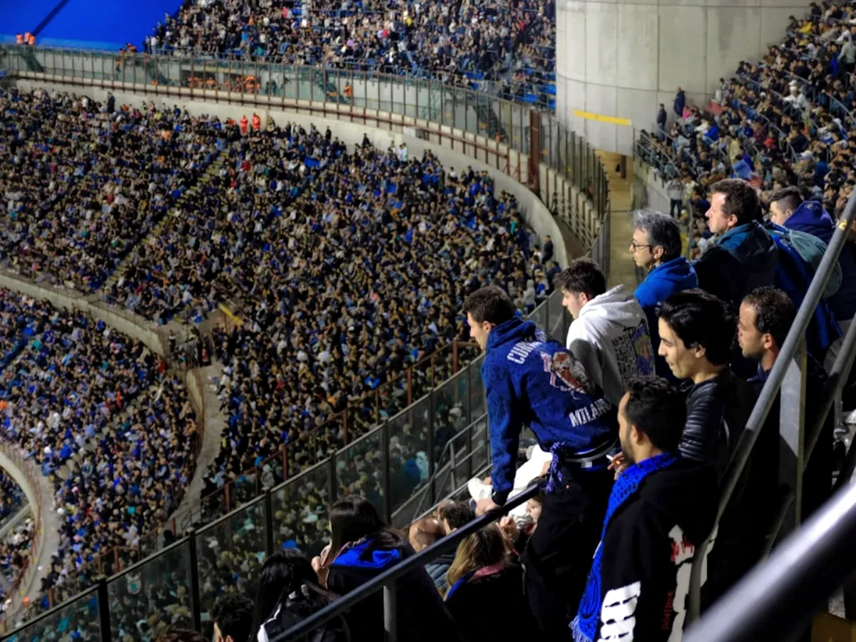 a large crowd of people in a stadium
