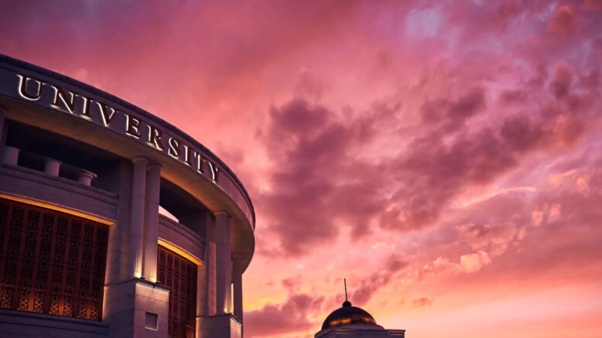 campus dusk